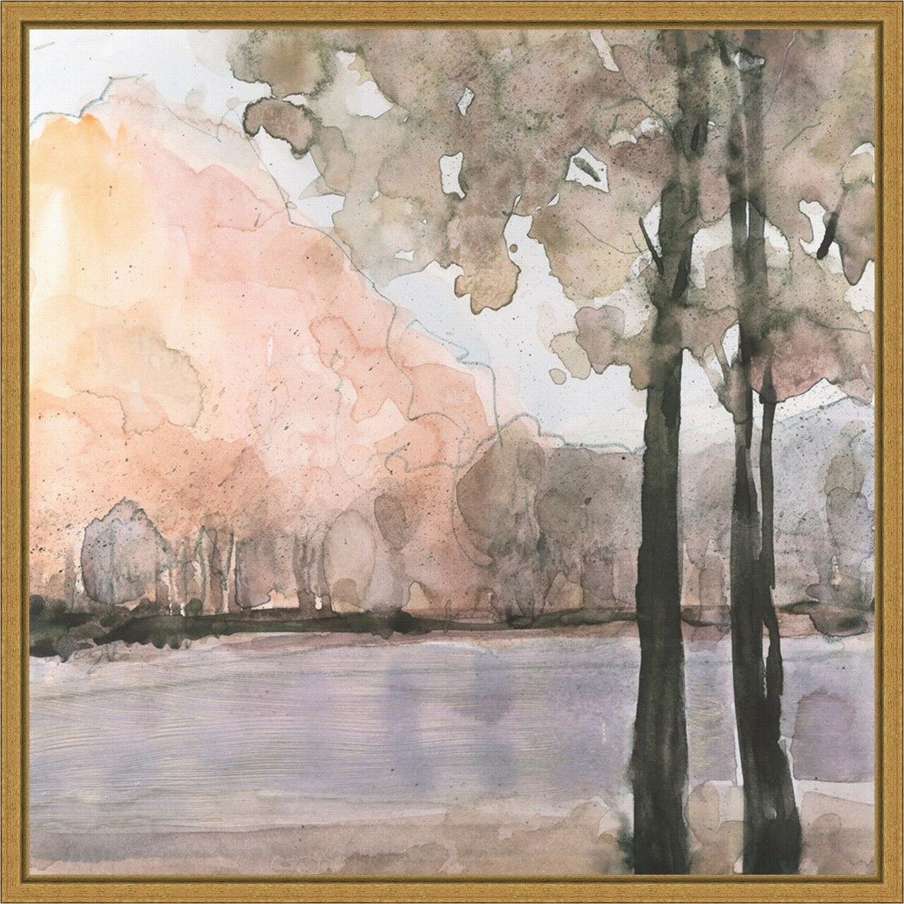 View Behind the Trees II by Samuel Dixon Framed Canvas Wall Art